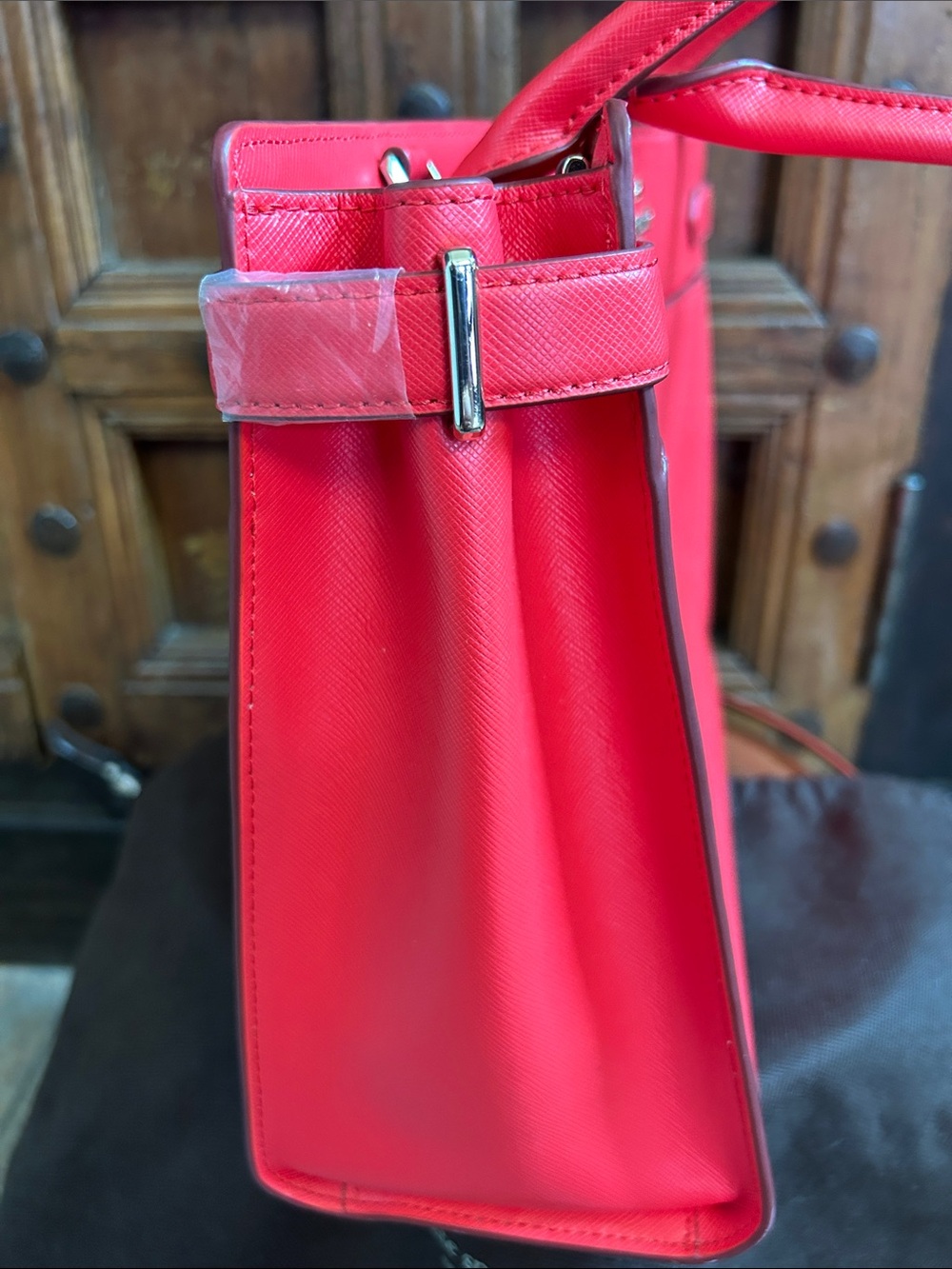 Kate Spade Staci Red Saffiano leather Satchel Crossbody - Picture 5 of 10